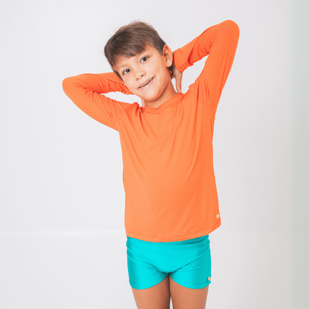Camisa de Proteção UV Laranja  ✅