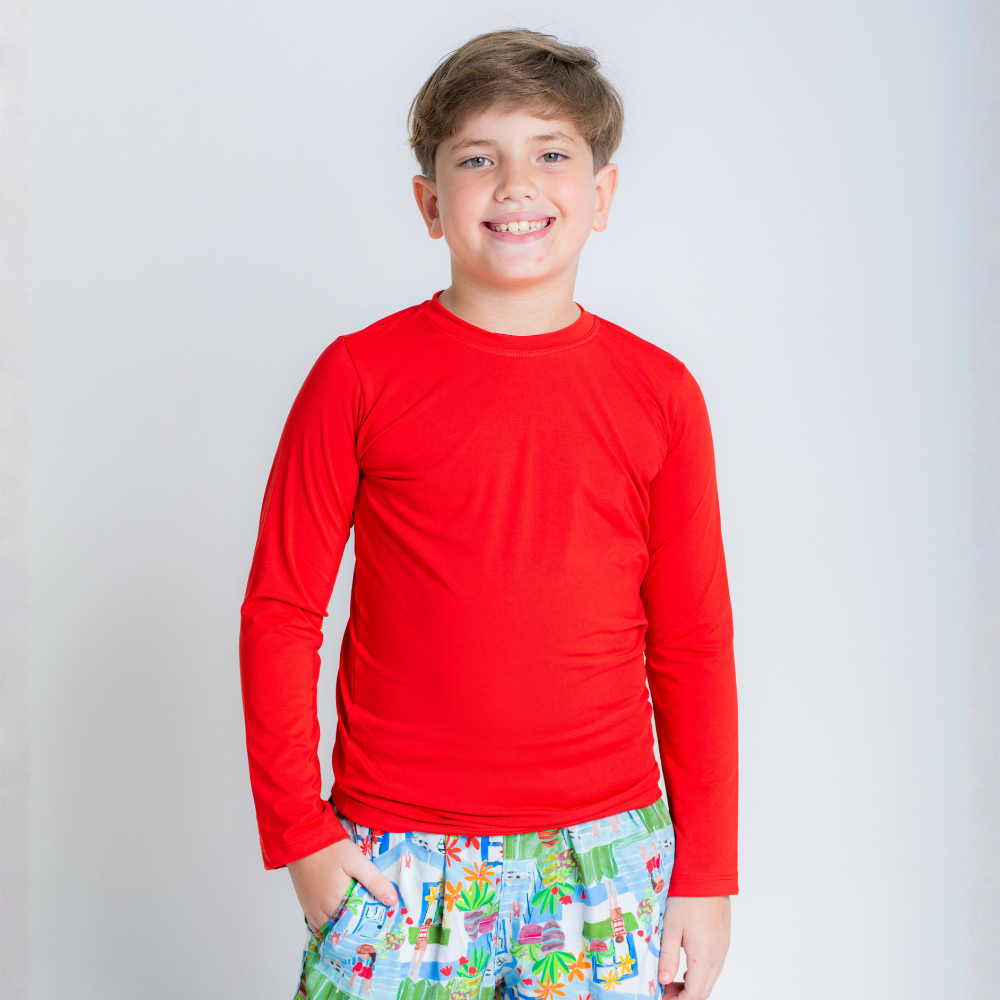 Camisa de Proteção UV Vermelha ✅