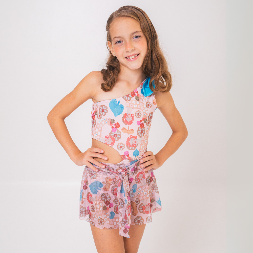Short Laço Evasê Bonecas