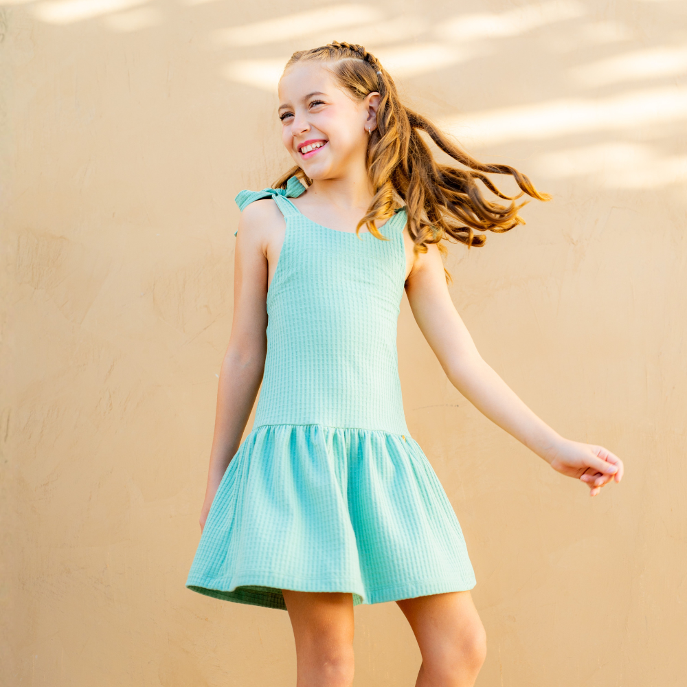 Vestido Waffle Verde Pistache